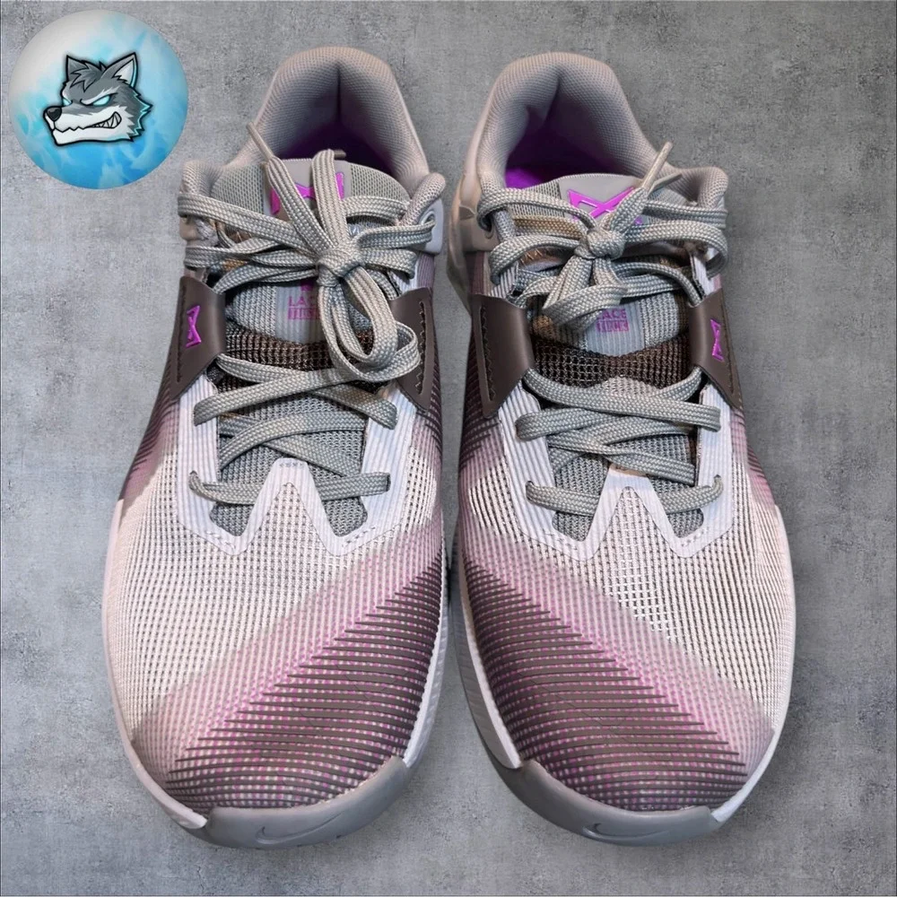 Nike Metcon 10 Wolf Men's Size 7 Workout Shoes Grey Vivid Purple HJ1875-003